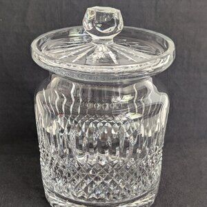 Rogaska Cut Crystal Lidded Biscuit Barrel Candy Cookie Jar Canister 6.6" Tall